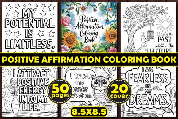 Download Positive Affirmation Coloring Book - KDP - Coloring Collection