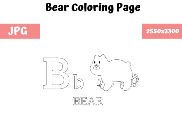 Download KDP ABC Bear Coloring Page for Kids - Coloring Collection