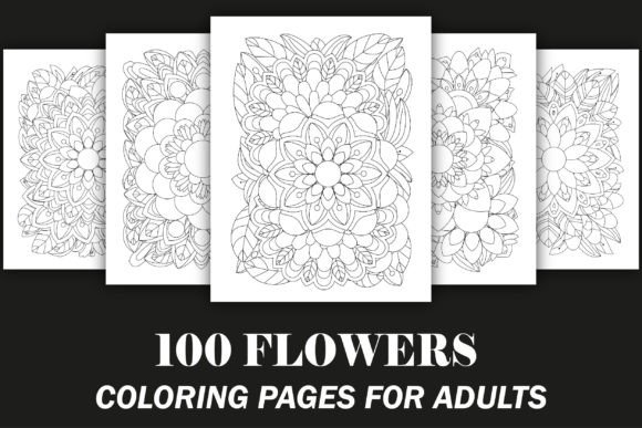 Download 100 Flowers Coloring Pages for Adult - Coloring Collection
