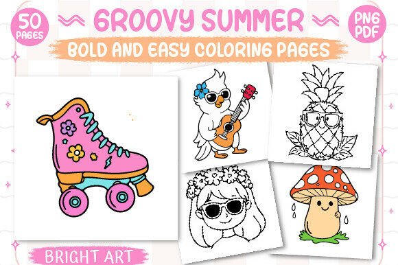 Download Groovy Summer Coloring Book - Coloring Collection