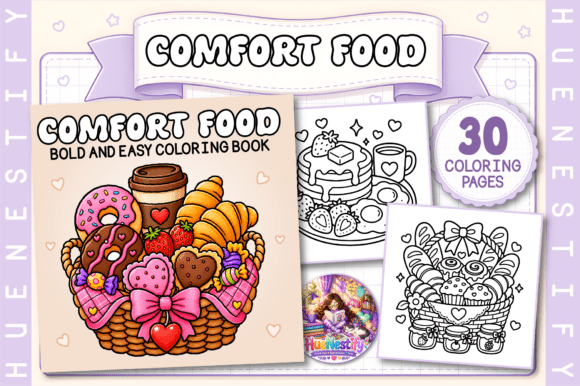 Download Comfort Food Bold and Easy Coloring Book - Coloring Collection