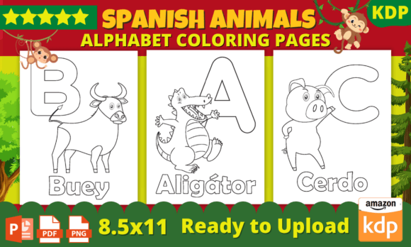 Download Spanish Animals Alphabet Coloring Pages - Coloring Collection