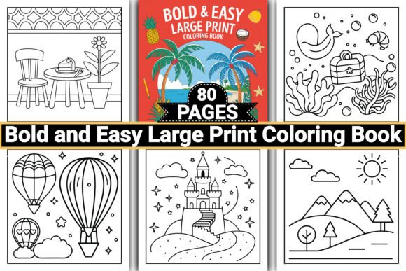 Download Bold and Easy Large Print Coloring Pages - Coloring Collection