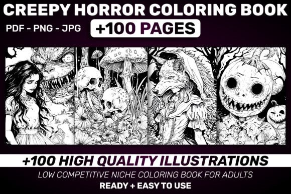Download HORROR CREEPY COLORING BOOK for ADULTS - Coloring Collection