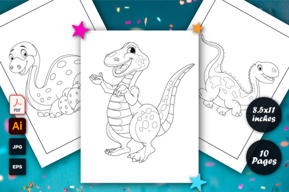 Download Dinosaur Coloring Page KDP for Kids - Coloring Collection