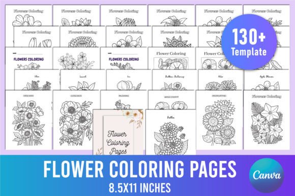 Download Flower Adults Coloring Pages for Canva - Coloring Collection