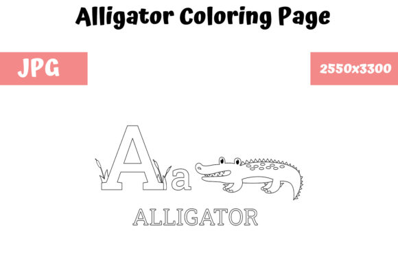 Download KDP ABC Alligator Coloring Page for Kids - Coloring Collection