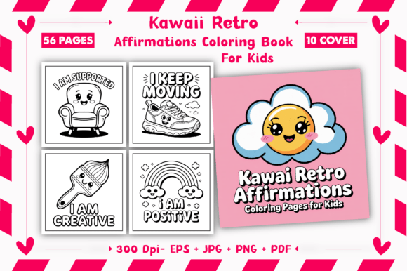 Download Kawaii Retro Affirmations Coloring Pages - Coloring Collection