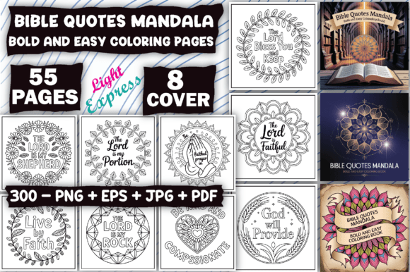 Download Bible Quotes Mandala Coloring Pages KDP - Coloring Collection