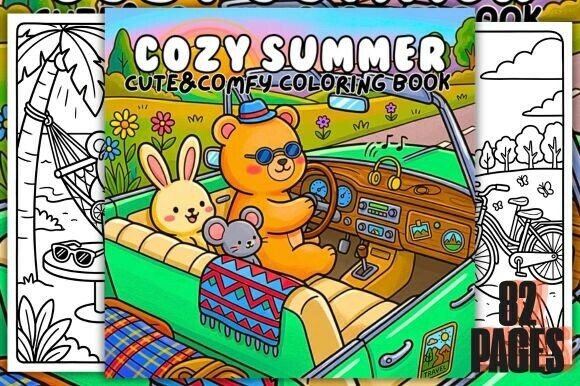 Download Cozy Summer Cute&amp;Comfy Coloring Book - Coloring Collection