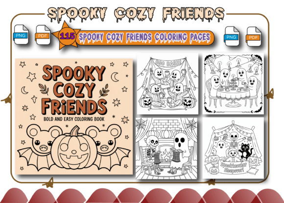 Download Spooky Cozy Friends Coloring Pages Adult - Coloring Collection