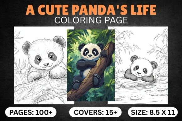 Download A Cute Panda's Life Coloring Pages - Coloring Collection