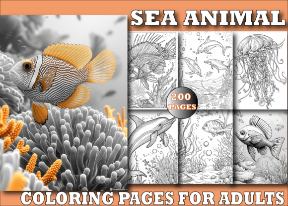 Download Sea Animal Coloring Book for Adults - Coloring Collection