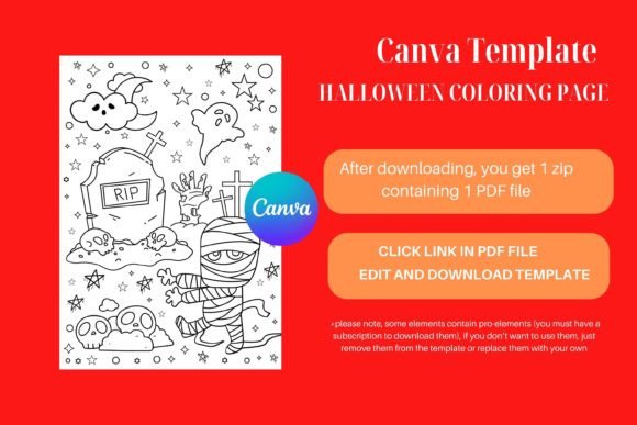 Download Happy Halloween Coloring Page Canva - Coloring Collection