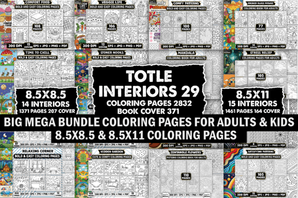 Download 2832 Big Bundle Coloring Book for Adults - Coloring Collection