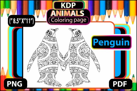 Download Penguin Couple Coloring Page for Animals - Coloring Collection