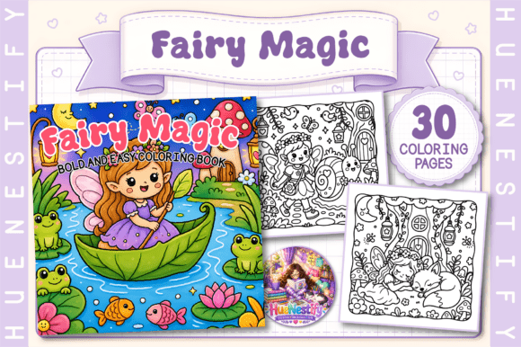 Download Fairy Magic Bold and Easy Coloring Book - Coloring Collection