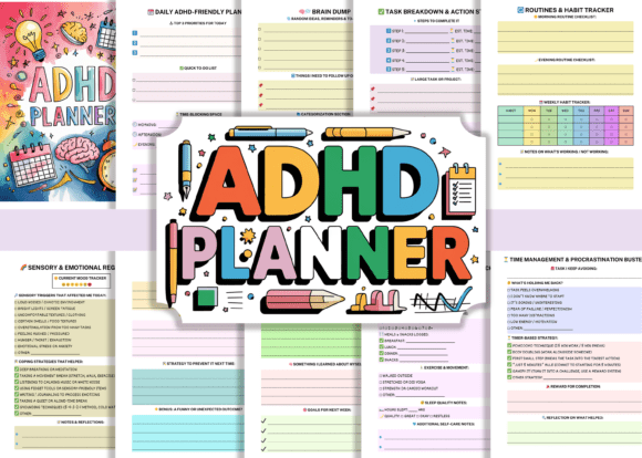 Download ADHD Planner - KDP Canva Template - Kdp canva template Collection