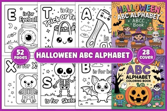 Download Halloween ABC Alphabet Coloring Book - Coloring Collection