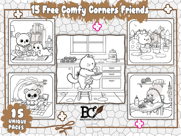 Download 15 Free Comfy Corners Coloring Pages - Coloring Collection
