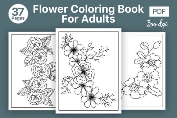 Download Flowers Coloring Low Content Book - Coloring Collection