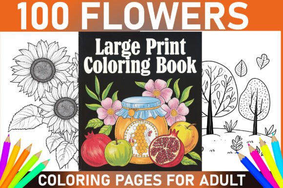 Download Bold and Easy Large Print Coloring Book - Coloring Collection
