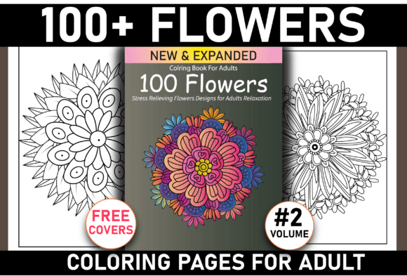 Download New &amp; Expanded 100 Flowers Coloring Book - Coloring Collection