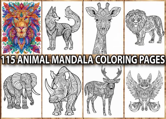 Download 115 Animal Mandala Coloring Pages KDP - Coloring Collection