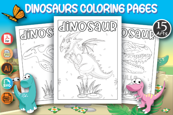 Download Dinosaur Coloring Pages KDP for Kids - Coloring Collection