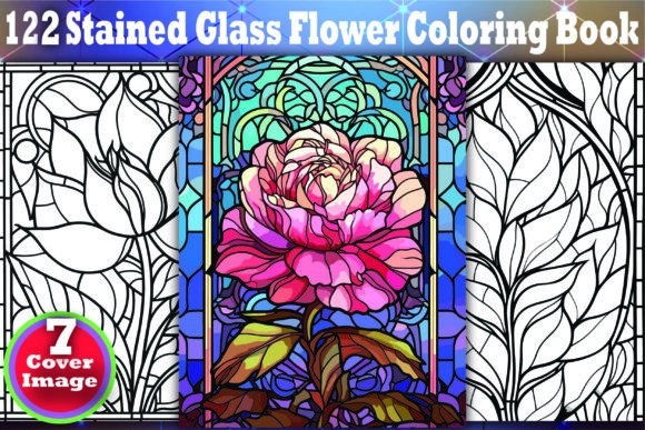 Download 122 Stained Glass Flower Coloring Book - Coloring Collection