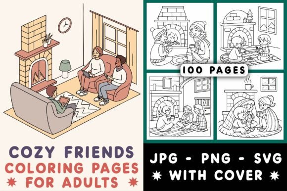 Download Cozy Friends Coloring Pages for Adults - Coloring Collection
