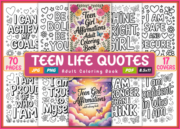 Download Teen Girl Affirmations Coloring Book - Coloring Collection