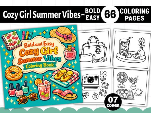 Download Easy Cozy Girl Summer Vibes Coloring - Coloring Collection