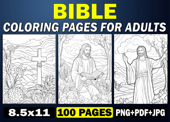 Download 100 Bible Coloring Pages Book for Adults - Bible coloring pages Collection