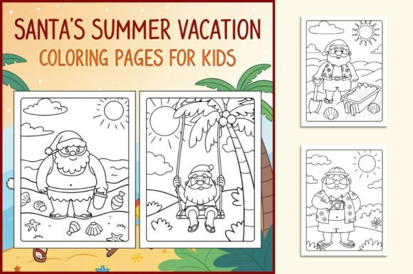 Download Santa's Summer Vacation Coloring Pages - Coloring Collection