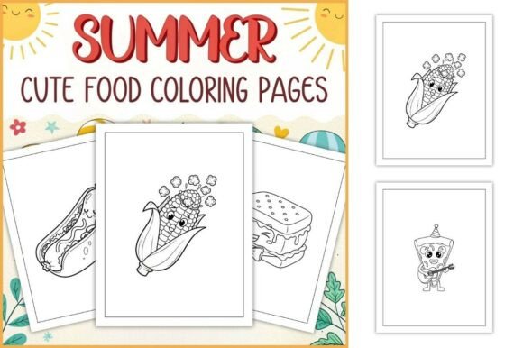 Download Cute Food Coloring Pages for Kids - Coloring Collection