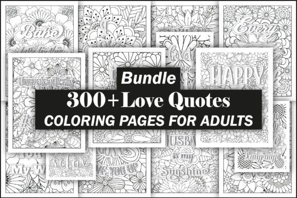 Download Love Quotes Coloring Book Bundle - Coloring Collection