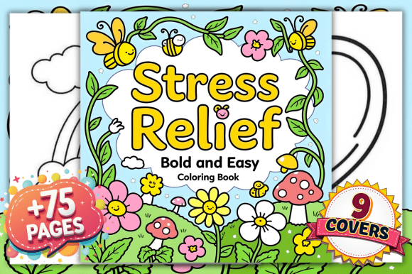 Download Bold &amp; Easy Stress Relief Coloring Pages - Coloring Collection