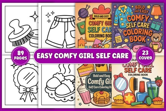 Download Easy Comfy Girl Self Care Coloring Pages - Coloring Collection