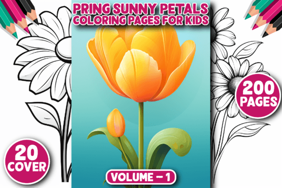 Download 200 Pring Sunny Petals Coloring Page V-1 - Coloring Collection