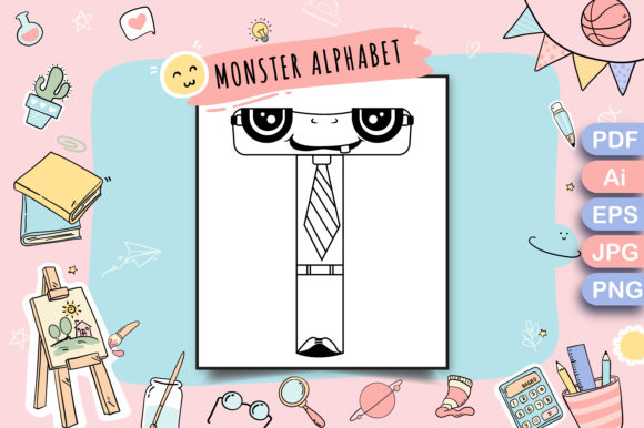 Download Monster Alphabet Coloring Page Letter T - Coloring Collection