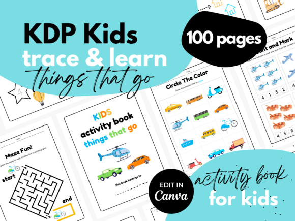 Download Kids Tracing Activities ♥ Things That Go - Tracing activities Collection