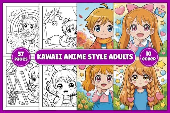 Download Kawaii Anime Style Adults Coloring Pages - Coloring Collection
