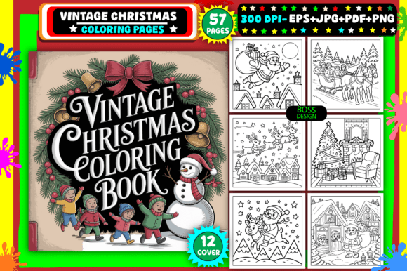 Download Vintage Christmas Coloring Pages - Coloring Collection