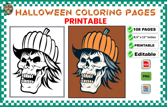 Download Horror and Happy Halloween Coloring Page - Coloring Collection