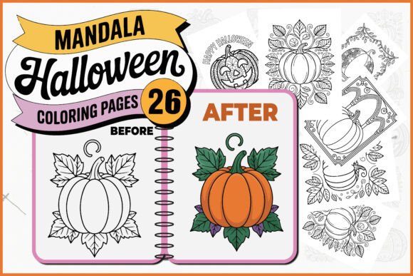 Download Mandala Halloween Coloring Pages Bundle - Coloring Collection
