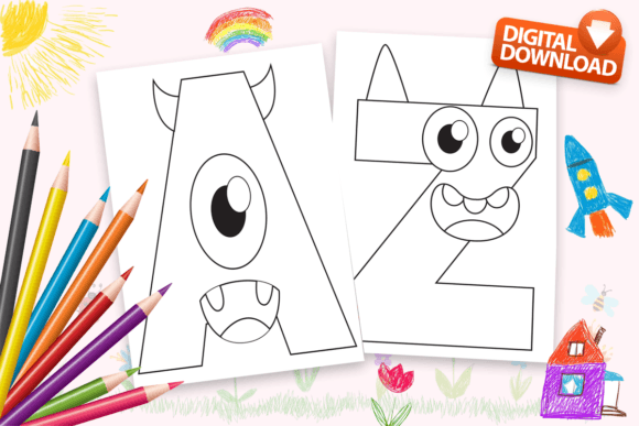 Download Halloween Monster Alphabet Coloring Book - Coloring Collection