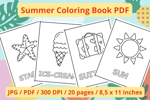 Download Summer Coloring Pages for Toddlers KDP - Coloring Collection