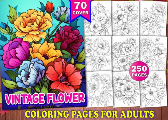 Download 250 Vintage Flower Coloring Pages - Coloring Collection