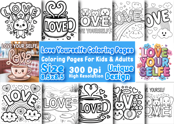Download Love Yourselfe Coloring Pages for Adults - Coloring Collection